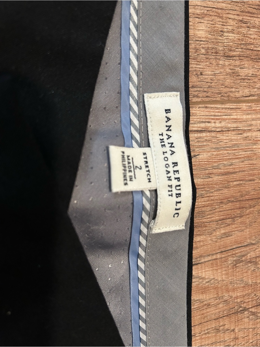 Banana Republic Black Dress Pants with Subtle Inner Trim